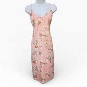 NWT Super Down Andi Tie Back Dress XL Pink floral v-neck sexy revealing NEW